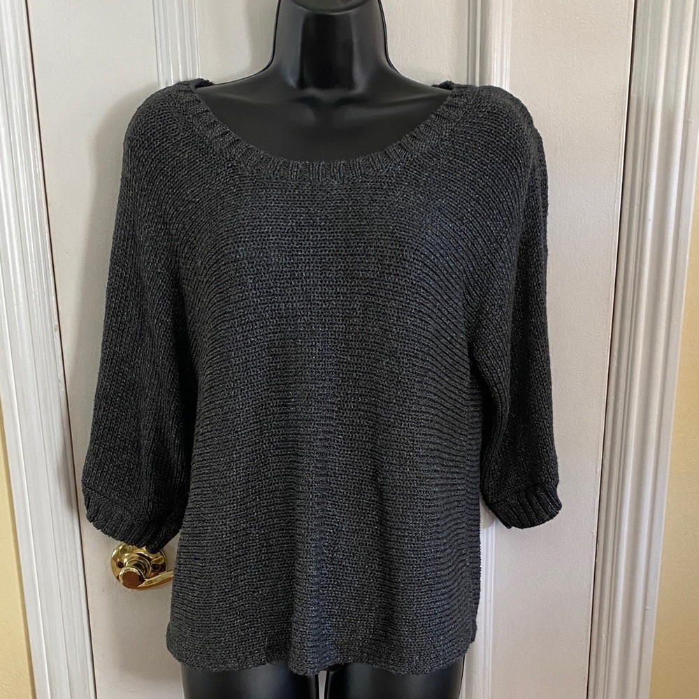Eileen Fisher Charcoal Gray Sweater size L